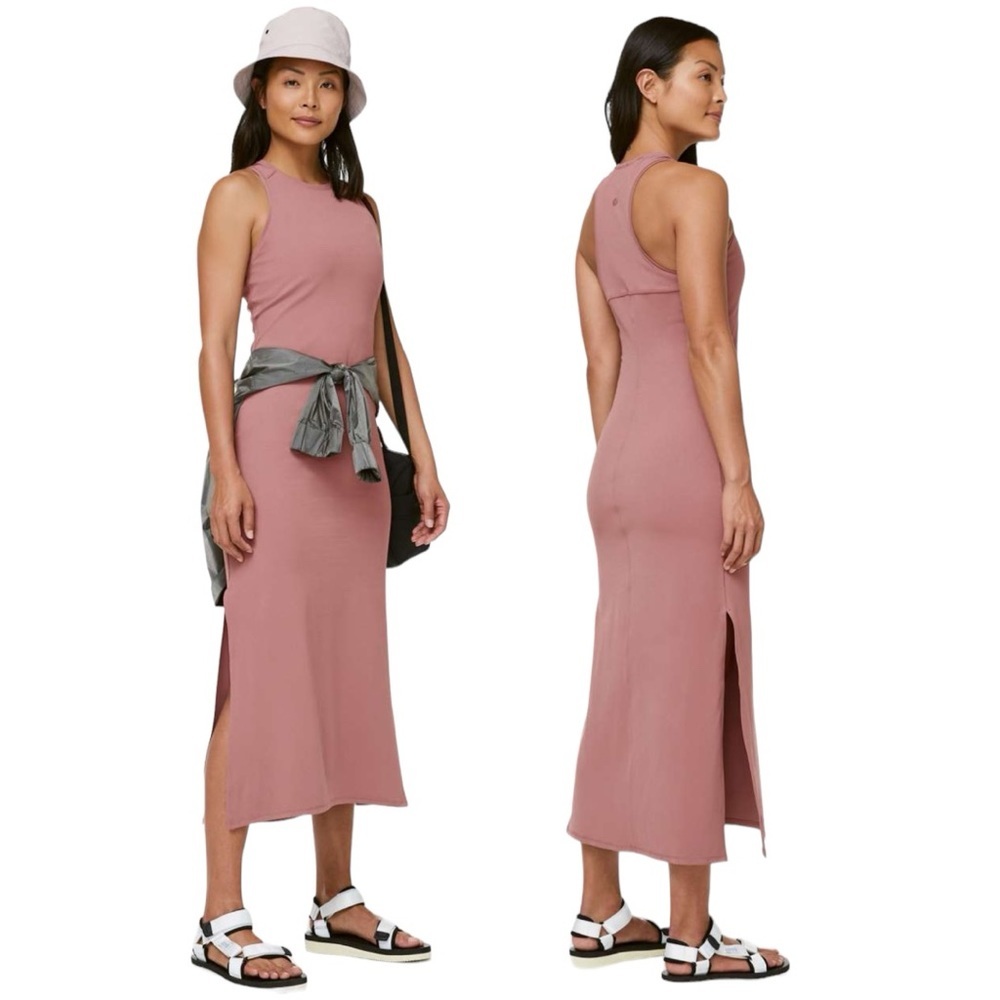 Lululemon pink Midi Tank Dress